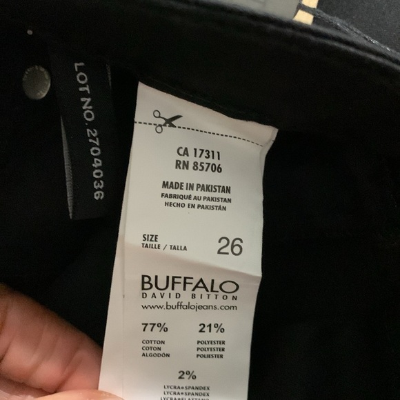 Buffalo David Bitton Mid Rise Faith Black Wax Skinny Jeans - Picture 9 of 15